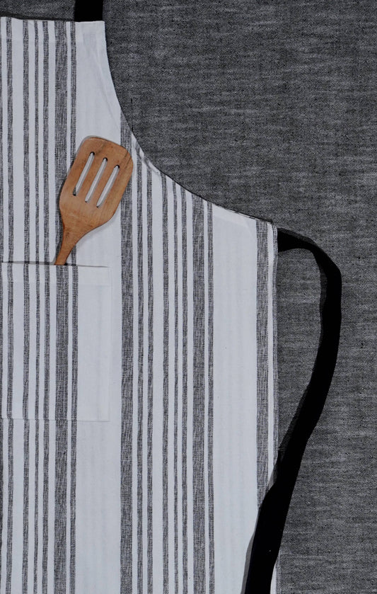 2-piece set :100% Cotton Kitchen Apron/Wood Spatula