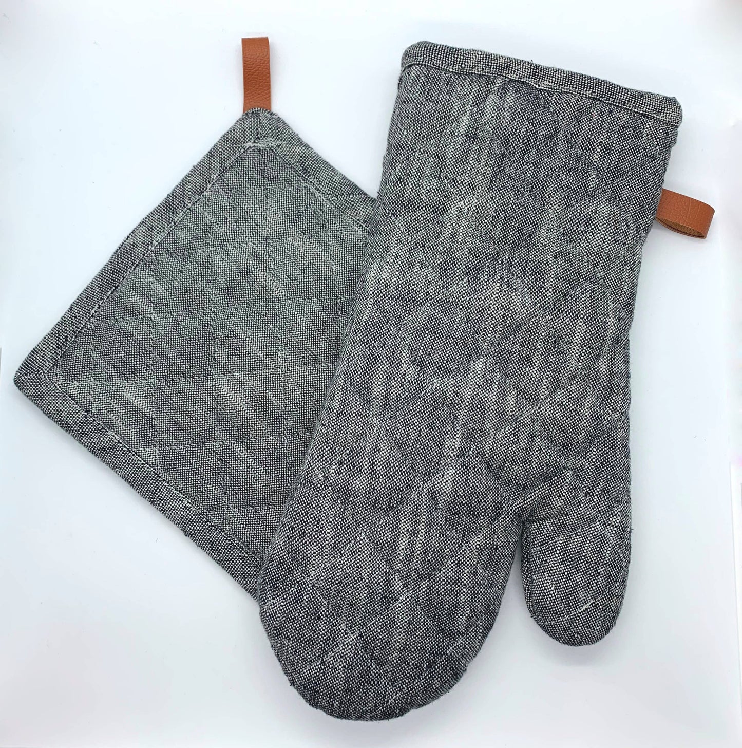 Chambray Oven Mitt & Pot Holder Set